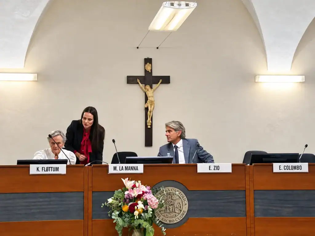 Enrico Zio alla conferenza G-AI-A all'Università Cattolica del Sacro Cuore